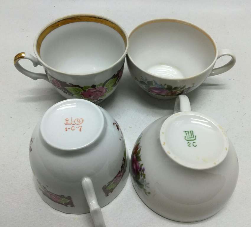 Чашки чайные, 4 шт (2+2)