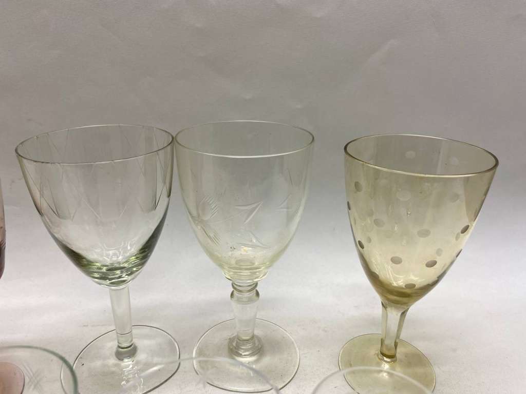 Рюмки и бокалы хрусталь, алмазная резка СССР