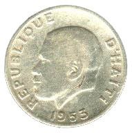 (№1953km60) Монета Гаити 1953 год 10 Centimes