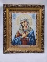 Икона Богородица гобелен в раме 36,5 х 30 см