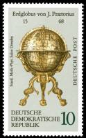 (1972-069) Марка Германия (ГДР) "Глобус (2)"    Глобусы Земные и небесные III O