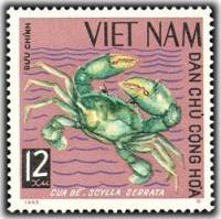 (1965-047) Марка Вьетнам "Мангровый краб"   Ракообразные II Θ