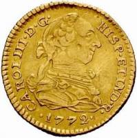 (№1772km79) Монета Перу 1772 год 1 Escudo