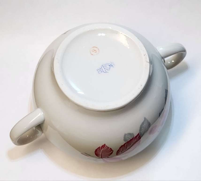 Сахарница Красный фарфорист