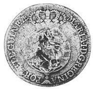 (№1837km49.3) Монета Ангола 1837 год frac12; Macuta (Надчеканку)