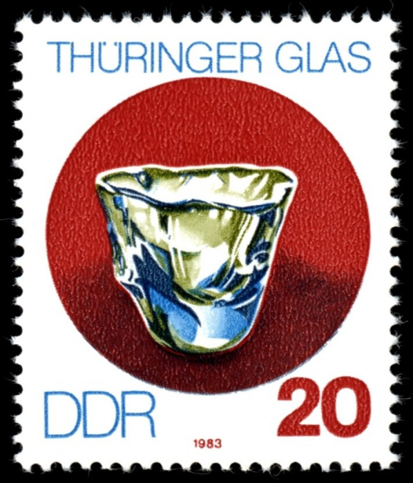 (1983-081) Марка Германия (ГДР) &quot;Стакан&quot;    Тюрингское стекло II Θ