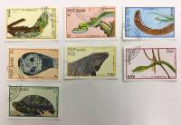 --  Набор марок Камбоджа 7 шт.  Гашёные , III Θ