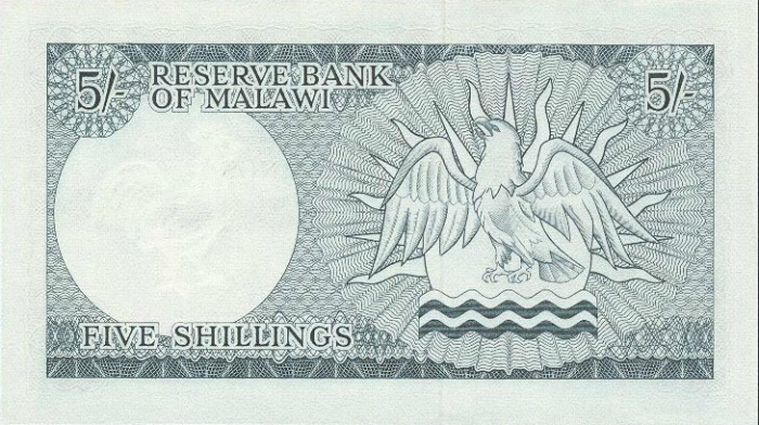 (№1964P-1 Aa) Банкнота Малави 1964 год &quot;5 Shillings&quot;