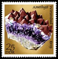 (1972-010) Марка Германия (ГДР) "Аметист"    Минералы II Θ