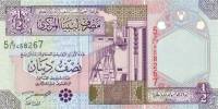 (№2002P-63) Банкнота Ливия 2002 год "frac12; Dinar" (Подписи: Dr)