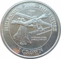 () Монета Остров Мэн 2000 год 1 крона ""   AU