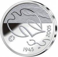 (№2005km120) Монета Финляндия 2005 год 10 Euro (60 лет мира и свободы в Европе)