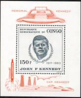 (№1966-10) Блок марок Республика Конго 1966 год "Джон Ф Кеннеди 19171963", Гашеный