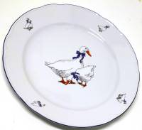 Блюдо "Гуси", фарфор, Thun, d -30 см., Чехия (новая)