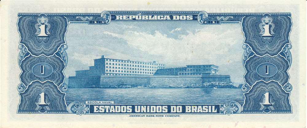 (1954-1958) Банкнота Бразилия 1954-1958 год 1 крузейро &quot;Маркуш де Тамандарэ&quot;   UNC