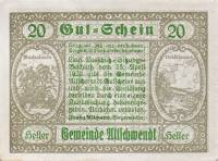 (№1920) Банкнота Австрия 1920 год "20 Heller"