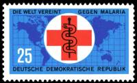 (1963-010) Марка Германия (ГДР) "Красный Крест"    Борьба с малярией III Θ