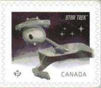 Марка из набора Канада 2016 год "Клингонский боевой крейсер", Гашеная