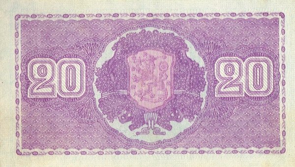 (,) Банкнота Финляндия 1939 год 20 марок    UNC