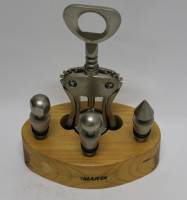 Набор для вина новый  Marta 4 предмета штопор и пробки для бутылок на подставке 