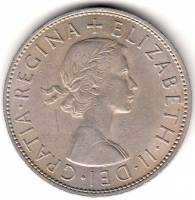 () Монета Великобритания 1966 год 1/2 кроны "Елизавета II"  Медь-Никель  UNC