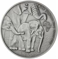 (№2013km21) Монета Габон 2013 год 1,000 CFA Francs (Слонятами)
