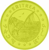 (№1997km42) Монета Эритрея 1997 год 100 Dollars (Трицератопс с логотипом)