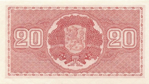 (1922 Litt A) Банкнота Финляндия 1922 год 20 марок    UNC