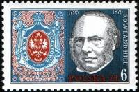 (1979-042) Марка Польша "Роуленд Хилл"    100 лет со дня смерти Роуленда Хилла I Θ
