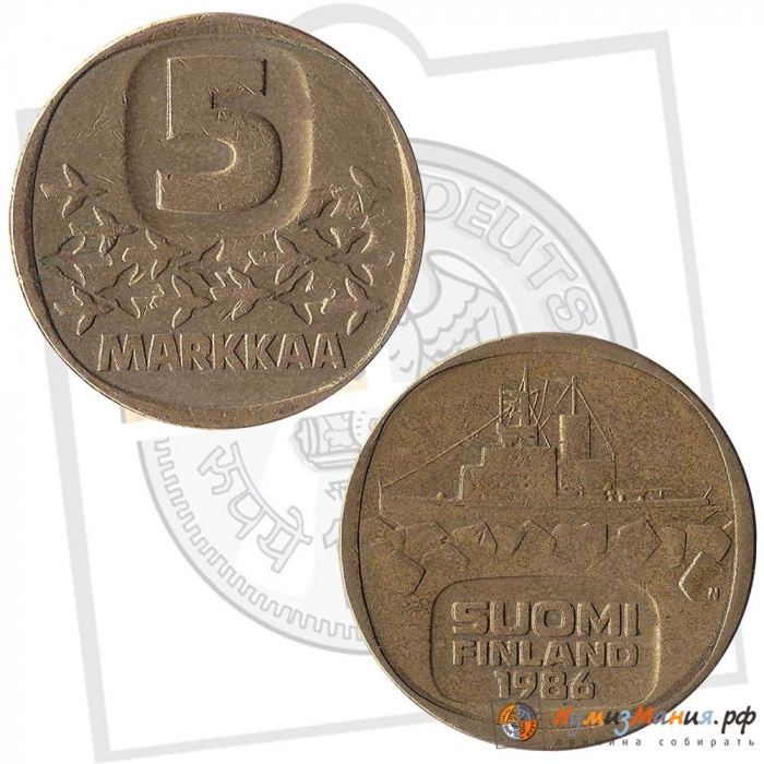 (1986) Монета Финляндия 1986 год  марок &quot;&quot;    VF