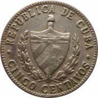 () Монета Куба 1946 год 5  ""   Медь-Никель  UNC