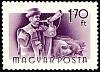 (1955-031) Марка Венгрия "Пастух с рогом"    Профессии (Стандартный выпуск) II Θ