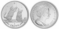 () Монета Остров Мэн 2001 год 1 крона ""  Серебрение  UNC