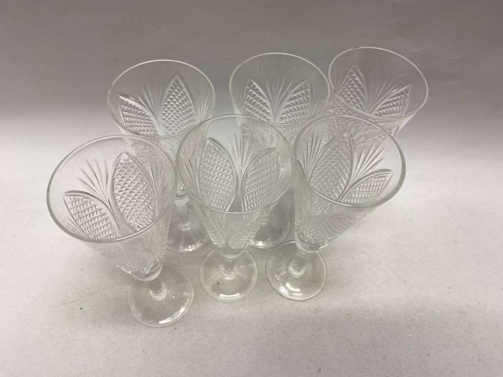 Фужеры для шампанского, 6 шт хрусталь СССР