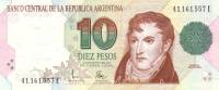 (№1996P-342b.2) Банкнота Аргентина 1996 год "10 Pesos"