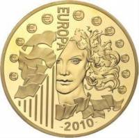 (№2010km1677) Монета Франция 2010 год 1,000 Euro (1100-летия аббатства Клюни)