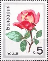(1970-032) Марка Болгария "Гибридная роза"   Розы III Θ