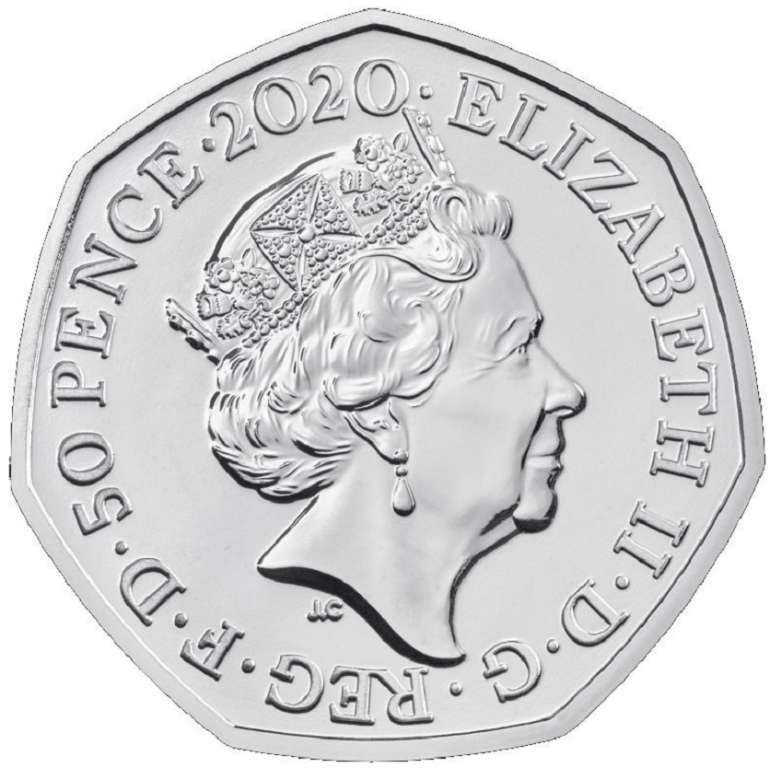 (2020) Монета Великобритания 2020 год 50 пенсов &quot;Розалинда Франклин&quot;  Серебро Ag 925  PROOF