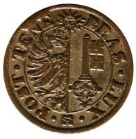 (№1839km125(geneva)) Монета Швейцария 1839 год 1 Rappen