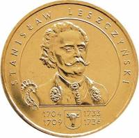 (062) Монета Польша 2003 год 2 злотых "Станислав Лещинский"  Латунь  UNC