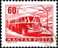 (1963-032a) Марка Венгрия "Автобус (перф. К 14)"    Общественный транспорт (Стандартный выпуск) III 