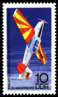 (1968-059) Марка Германия (ГДР) "Спортивный самолет"    Высший пилотаж II Θ