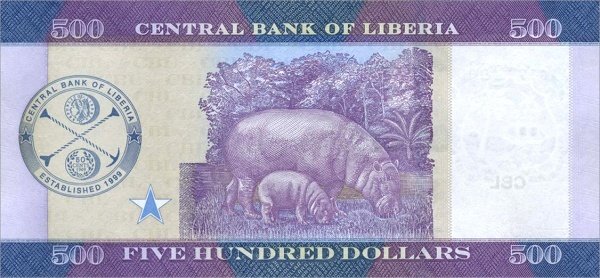  Банкнота Либерия 2016 год 500     UNC