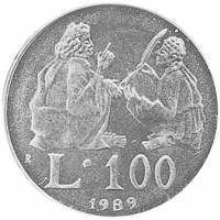 () Монета Сан-Марино 1989 год 100  ""   Никель  UNC