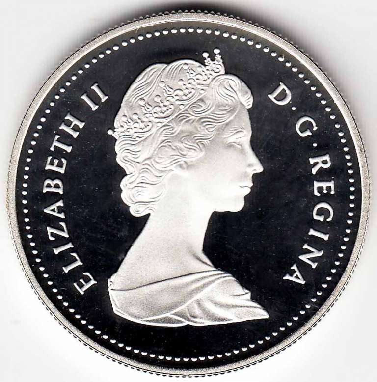 (1935) Монета Канада 1986 год 1 доллар   Серебро (Ag)  UNC