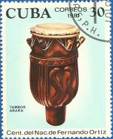 (1981-089) Марка Куба "Африканский барабан "    100 лет со дня рождения Фернандо Ортиса III Θ