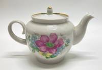 Чайник заварочный цветы, Красный фарфорист, СССР
