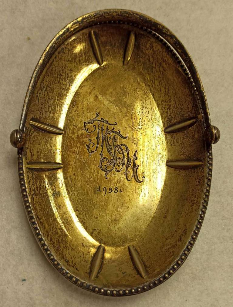 Конфетница, Серебро 875 пр. Позолота 1958 г. (103 гр.)