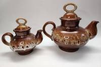 Чайник заварочный и Чайник доливной керамика майолика 