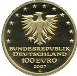 (№2007km267) Монета ФРГ 2007 год 100 Euro (Любек - Наследие ЮНЕСКО)